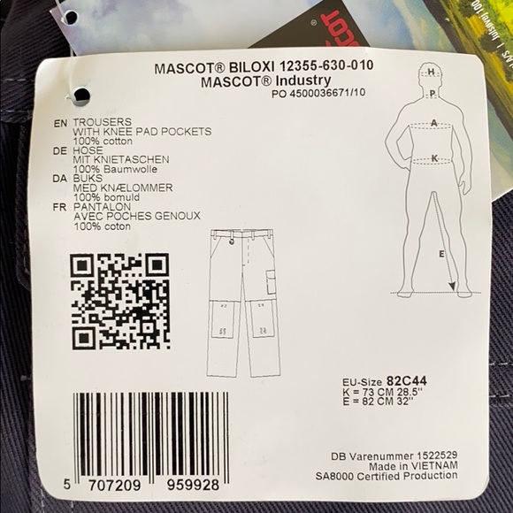 Mascot Work Jeans/Pants Size 28.5” x 32” NWT - Picture 9 of 10